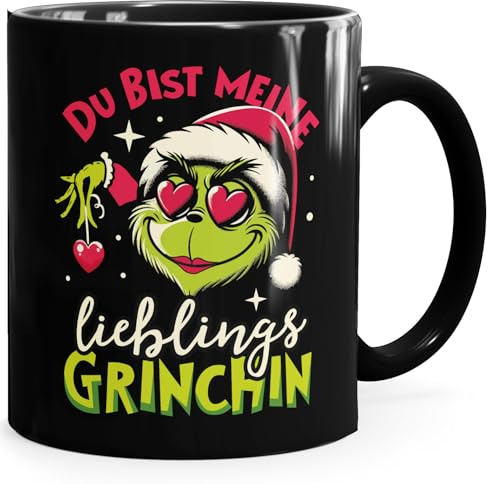 MoonWorks® Tasse Weihnachten Du bist mein LieblingsWeihnachtsnörgler Spruch Lustig Geschenkidee Lieblingsmensch Schwarz standard