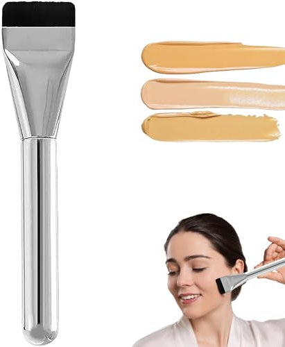 WOLMIK Foundation Brush, Ultra Thin Foundation Brush for Liquid Makeup, Flat Top Brush Concealer Brush, Dense Makeup Brush for Blending, Cream, Masks