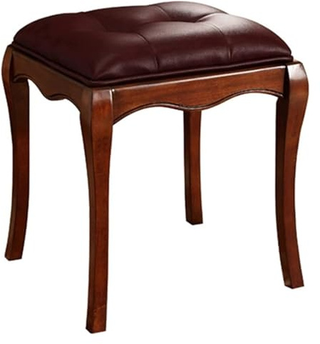 DMBBSAPBSH Klavierbank, Klavierbank, Tastaturbank, Schminktisch, Klavierhocker, Schminktischstuhl aus Holz, einfacher Esszimmerstuhl (braun)