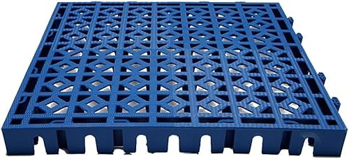 EPANO LXXW Bandeja de Plástico Alfombra de Drenaje entrelazada for Garaje, baldosa de Malla plástica for sótanos y estacionamientos for Almacenamiento de Carga(BLU)