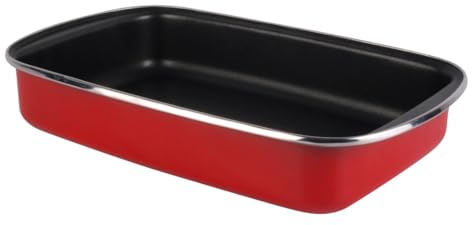 Lasañera de acero de Ø40 cm, ideal para hornear y servir lasañas y gratinados en el hogar.