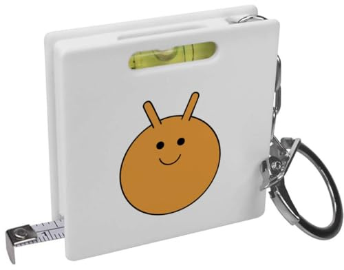 Azeeda 'Orange Space Hopper' Keyring Tape Measure/Spirit Level Tool (KM00043610)