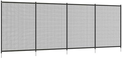 Outsunny Clôture barrière de sécurité pour Piscine, Lot de 4 Panneaux Brise Vue Jardin, 365 x 126 cm, Noir