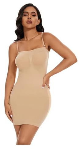 Faja Reductora Mujer Faja moldeadora sin tirantes for mujer, control de abdomen, moldeadora de cuerpo completo, debajo del vestido, tirantes finos ajustables
