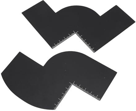 FILFEEL 2 Strumenti per Modellare l'attaccatura dei Capelli con Righello per Uomini e Donne - Scheda Barbiere per un Preciso Miglioramento dell'attaccatura dei Capelli e lo Styling della Barba