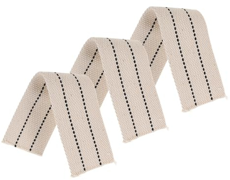 Cabilock Lot de 3 Mèches en Coton Plates pour Lampe à Pétrole 5 Cm X 22 Cm, Remplacement pour Lampes à Huile et Lanternes, Adaptées Camping L’éclairage Extérieur, Accessoires