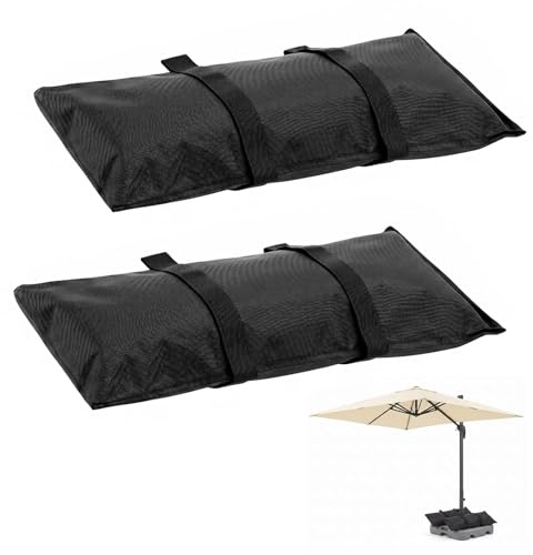 YPLANGENT 2 Sacos de Arena, Sandbag, Pesos para Carpas, Bolsa Arena Contrapeso, Saco de Arena para Peso - 70x25cm, hasta 20kg, 600D para sombrilla, Gazebo, Camping y jardín