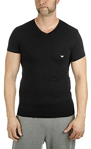 Emporio Armani underkläder herr T-shirt, ikonisk logotyp, pyjamasöverdel, vit 1, XL, Vit 1, XL
