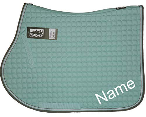 Eskadron Ice Cotton Pony VS-Schabracke mit individuellem Namen Bestickt, Schriftart:Black Chancery, Garnfarbe Maderia:Dark Mauve 1919