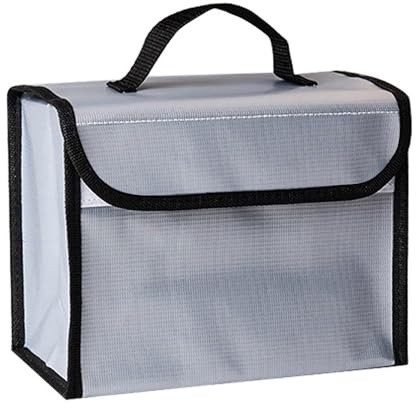 WANGCL Lipo Battery Bag Explosionproof Fireproof Waterproof Lipo Safe Bag Large Tote Bag for Drone Battery Storage 215x155x115mm