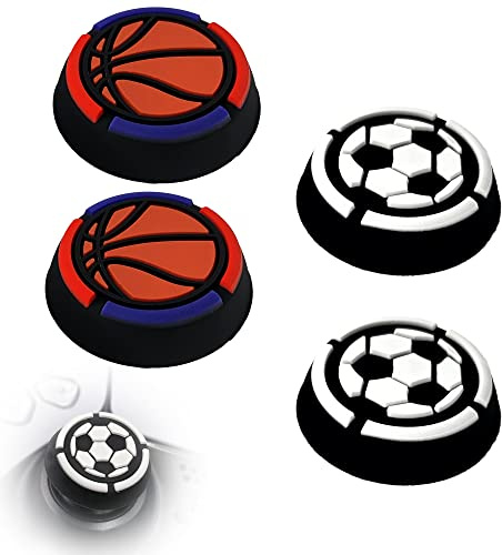 MatoSan® 3D Juego de 4 Tapas de Agarre para Xbox One Series Nintendo Switch Pro PlayStation 5 Accesorios para Controlador PS4 PS5 Accesorios para Mando de PS5 Accesorios para Mando de PS4 Joystick