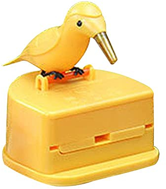 WAOCEO Zahnstocherspender Kleiner Vogel-Zahnstocherbehälter, automatischer Zahnstocherspender, Zahnstocherhalter, Aufbewahrungsbox, Schreibtisch-Dekoration, Küchenzubehör Zahnstocherhalter