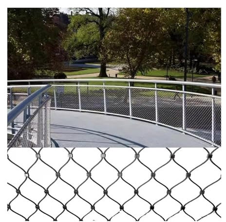 LXBAMKEA Costumbre Red Cuerda De Alambre Acero Inoxidable 304, Malla Cables Flexibles Límite Protección, Balcón Escalera Red Protección contra Caídas, Campo Fútbol Jardín Granja Valla (Color : Custom