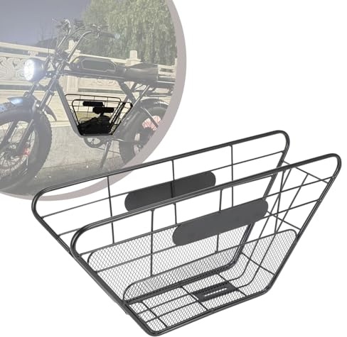 Motorbike Center Middle Luggage Rack, Hollow Storage Basket Cargo Rack for Super-73 S2 Y1 Electric Dirt Bike Black