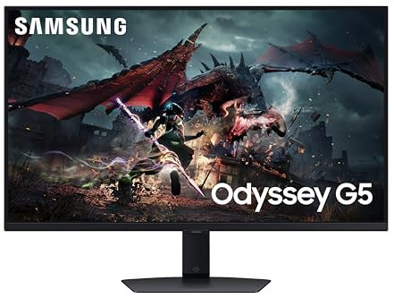 Samsung Ecran PC Odyssey G50D 27’’ 180Hz, 1ms, Dalle Fast IPS, Résolution QHD:2560x1440, Contraste 1000:1, AMD FreeSync, Auto Source Switch +, HDR400, Pied ajustable, DisplayPort, HDMI, LS27DG502EUXEN