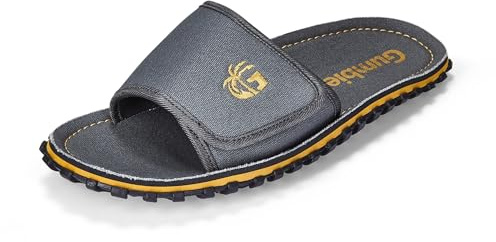 Gumbies Strider Unisex Slides, with Supersoft Cotton Adjustable Strap, Cotton Footbed & Recycled Rubber Sole - Comfort Guaranteed