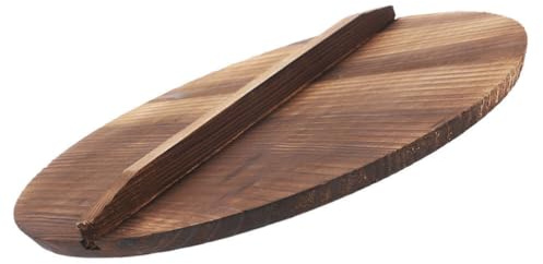 Luxshiny Holz-wok-deckel Anti-verbrühung Kochtopf-abdeckung Aus Strapazierfähigem Holz Für Gusseisen-woks Effiziente Dampfabführung Für Gleichmäßiges Kochen Umweltfreundliches
