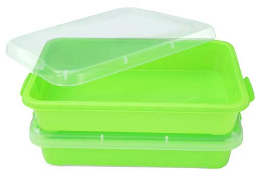 Sandkasten mit Deckel für Kinder Sensory Bin Spielzeug für Sand Aktivität Sandkasten für Kinder Kunststoff-Tablett für Wasser, Sand, Perlen und mehr (2 Stück)