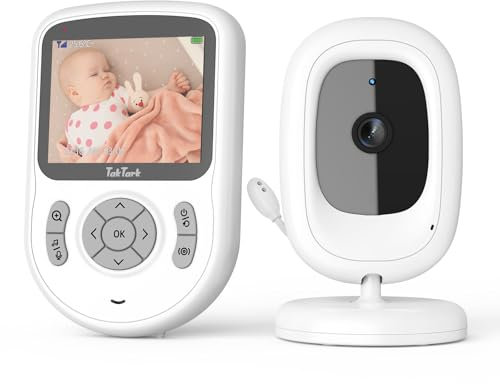 TakTark Babyphone mit Kamera [2,8 Zoll/720p IPS Babyphone] Babyphone mit Kamera Ohne WLAN,1000ft Long Range,750mAh Akku,2-Wege-Gespräch,VOX,3×Zoom,Nachtsicht,Temperaturüberwachung,Wiegenlieder