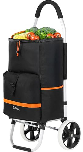 Eskey Carrito de la Compra con Compartimento Isotérmico, Plegable