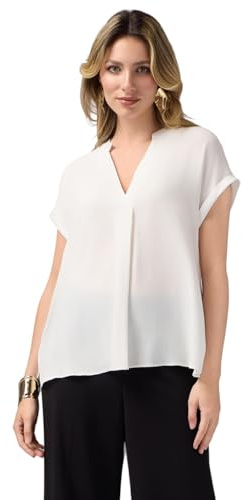 Oltre: Blusa in Viscosa con Profili in Raso Bianco. M Stagione Primavera Estate 2025.