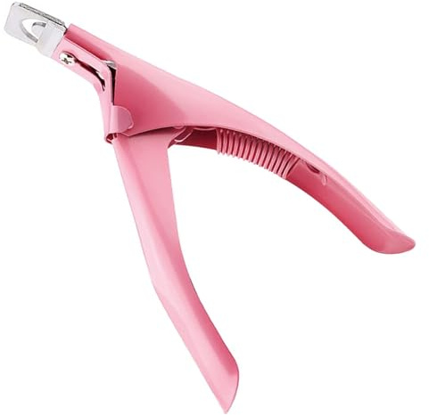 Nail Clippers for Acrylic Nails, Pink Acrylic Nail Clippers-Stainless, Precise and Durable Nail Tip Cutter, Professional Nail Art Manicure Tool, for False Nails and Tips