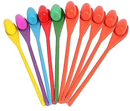 BESPORTBLE 10sets Wooden Egg Balance Toys Sensory Training Game for Boy Girl Relay Race Fun Develop Coordination and Sportsmanship Outdoor Birthday Parties