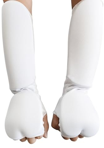 Boxing Forearm Guards Fist Hand Padded Breathable Hand Arm Protective Pad Sleeve Karate Training Pad Martial Arts Taekwondo (L)