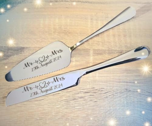 Tortenschneide-Set, Gravur Hochzeit oder Jahrestag Kuchen Schneiden Geschenk für Paare, Einzigartiges Andenken, Hochzeitsgeschenk für Brautparty