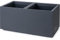 KONZEPT Grand pot de fleurs rectangulaire 40 x 80 x 40 cm sur roulettes, pour intérieur et extérieur, carré, aspect béton, en plastique, mobile, idéal pour le jardin, la terrasse, le balcon et les