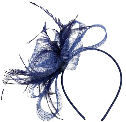 Fascinator Hårband - Fascinator Hårnål,Små Hattar Nät Huvudprydnader Håraccessoarer För Bröllop Kvinnor Och Flickor Sociala Evenemang Eftermiddagste Utomhusfestival Daglig Användning