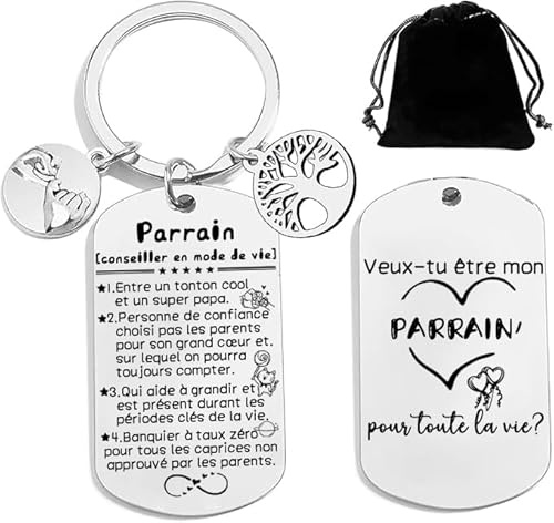 Porte-Clé Décapsuleur Parrain Personnalisé,Veux-tu être mon Parrain,Cadeau Demande de Parrainage Original,Accessoire Homme Multi-fonctions,Idée Cadeau Baptême,Anniversaire,Fête des Pères et Noël (1)