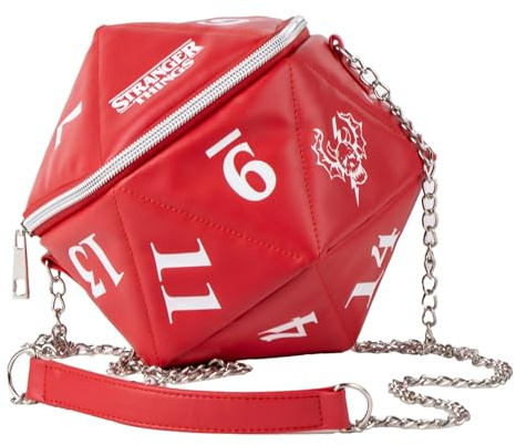 Stranger Things PU-läderväska med retrodesign | Officiell ungdoms axelväska med fack och dragkedja