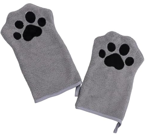 MEILVMEIJI Weiches, saugfähiges Haustierhandtuch für kleine bis große Hunde, schnell trocknendes Waschlappen, dicker Stoffgriff zum Aufhängen
