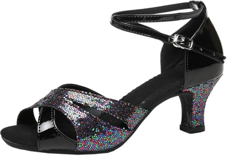 WUIWUIYU Women's Ankle Strap Dance Shoes for Ballroom Salsa Tango Flamenco Latin Paso Doble Footwear