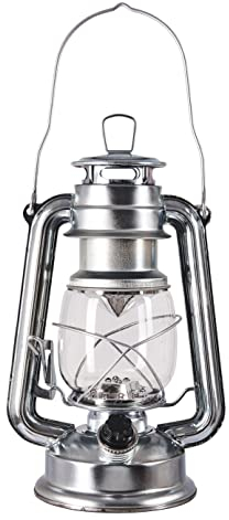 Amtech - 15-LED Hurricane Lamp for Camping, Barbeques, Emergency, and More, Lightweight, Portable with Carry Handle and Hanging Hook, Adjustable Brightness, Batteries Included