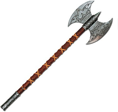 shirtmachine Ascia da Combattimento, Medievale, Doppia Ascia Decorativa, 70 cm