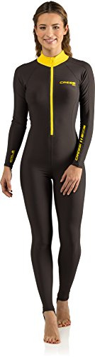 Cressi Skin Full Body Rash Guards, Black/Yellow, L