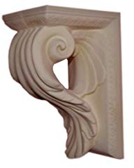 Antikes Wohndesign 2 x Wandkonsole Wandkonsolenlen Wandablage Kaminkonsole Creme Beige Massiv