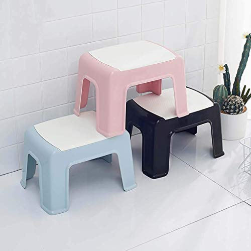 Beewanta Mini-Stuhl, Tritthocker für Erwachsene, Kinder, Schuhwechsel, Hocker, Dusche, Fußstütze, Haushaltshocker für Badezimmer, Wohnzimmer, Schlafzimmer, Garten, Küche, Farbe: Rosa, Größe: S