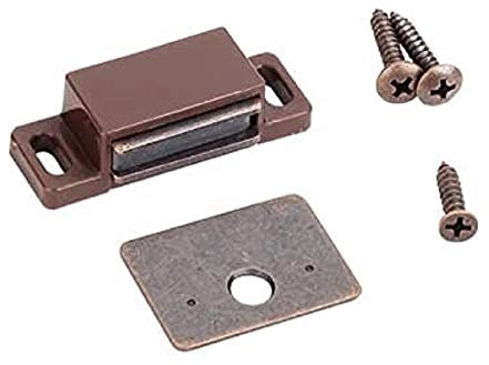 HS Shutter Magnets & Cabinet Magnet Latch, Magnetic Hardware, 4 Pack Brown