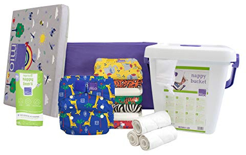 Bambino Mio SOSTAR NOMFR SAF Bambino Mio, miosolo tygblöja startset, safari party, flerfärgad
