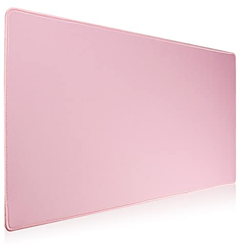 Jahosin Grand Tapis de Souris de Jeu avec Bords Cousus, [70x30 cm] Tapis de Souris étendu avec Base en Caoutchouc Naturel antidérapante pour joueur/bureau/bureau/maison-70x30 Pinkfr