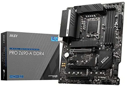 MSI Pro Z690-A DDR4 ProSeries Carte mère ATX, Intel Core 12e génération, Socket LGA 1700, DDR4, PCIe 4, CFX, emplacements M.2, Wi-FI 6E