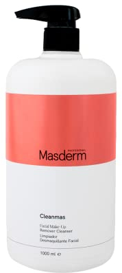 MASDERM - Desmaquillante Facial 1000 ml, Agua Micelar Limpiadora y Tónico Facial, Desmaquillante de Ojos, Gel Limpiador Facial Suave con Aloe Vera para todo tipo de Piel, sin Parabenos