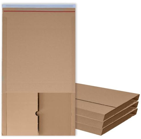 AKAR Book Wrap Mailer (147x126 + 60mm) Postal Boxes for Posting Packaging & Secured Shipping | Protective Corrugated Cardboard Mailer cover from the edges | Perfect for CDs Case Packed (25)