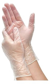 Box of 100 Vinyl Multi-Purpose Gloves, Powder Free, Disposable, Extra Strong for Muli Purpose Utility (Small (Pack 100))