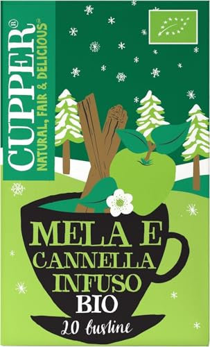 CUPPER - 20 Bolsitas de Infusiones Ecológicas con Hibisco, Manzana y Canela - Sin azúcares añadidos - Apto para Veganos