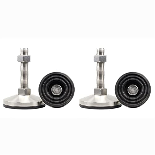 SBTRKT Verstellbare Beinglätterfüße – 4 Stück Edelstahl. Echte, robuste, selbstnivellierende Füße for Werkbänke, Maschinen und Möbel (Color : 80*m12*100mm)