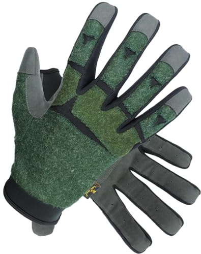 TacFirst Loden Handschuhe Sportive Hunter H020 Jagd Lodenhandschuhe Angeln (Moosgrün, S)